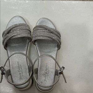 Juicy Couture Glittering Silver Sandals